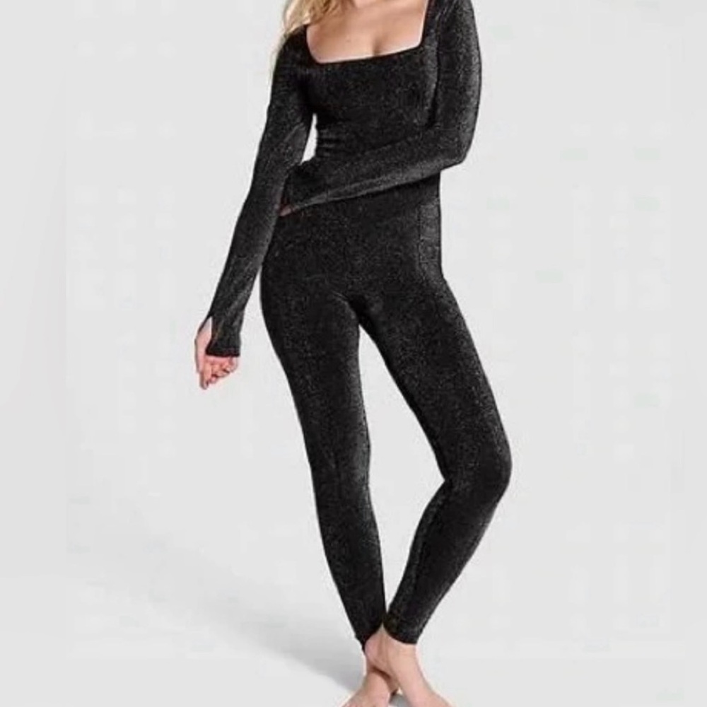 PINK Victoria's Secret Shimmering Black Jumpsuit